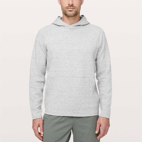 Lululemon At Ease Hoodie Sz L In Heathered Melody Light Grey